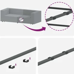 vidaXL modulopbygget sofacentermodul med hynder 100 cm lysegul