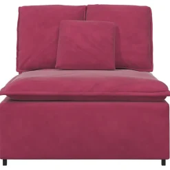 vidaXL modulopbygget sofacentermodul med hynder 100 cm vinrød