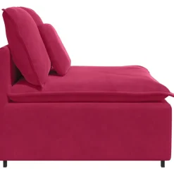 vidaXL modulopbygget sofacentermodul med hynder 100 cm vinrød