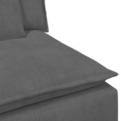 vidaXL modulopbygget sofaarmlænsendemodul med hynder 100 cm mørkegrå