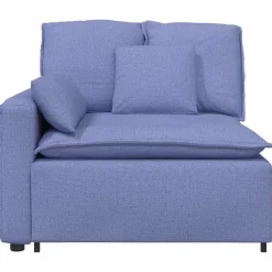 vidaXL modulopbygget sofaarmlænsendemodul med hynder 100 cm jeansblå