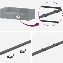 vidaXL modulopbygget sofacentermodul med hynder 100 cm mørkegrå