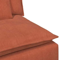 vidaXL modulopbygget sofaarmlænsendemodul med hynder 100 cm rød orange