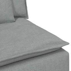 vidaXL modulopbygget sofaarmlænsendemodul med hynder 100 cm lysegrå