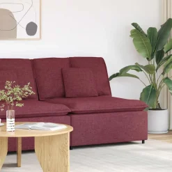 vidaXL modulopbygget sofacentermodul med hynder 100 cm vinrød