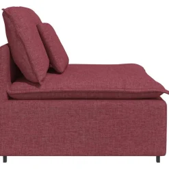 vidaXL modulopbygget sofacentermodul med hynder 100 cm vinrød