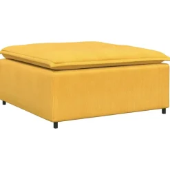 vidaXL modulær sofa fodskammel modul 100x100x48 cm lysegul