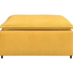 vidaXL modulær sofa fodskammel modul 100x100x48 cm lysegul