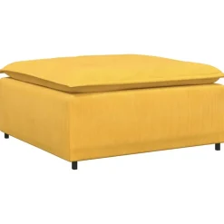 vidaXL modulær sofa fodskammel modul 100x100x48 cm lysegul