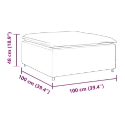 vidaXL modulær sofa fodskammel modul 100x100x48 cm lysegul