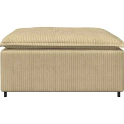 vidaXL modulær sofa fodskammel modul 100x100x48 cm grågrøn