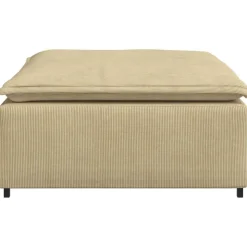 vidaXL modulær sofa fodskammel modul 100x100x48 cm grågrøn
