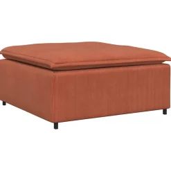vidaXL modulær sofa fodskammel modul 100x100x48 cm rød orange