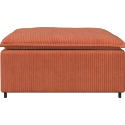 vidaXL modulær sofa fodskammel modul 100x100x48 cm rød orange