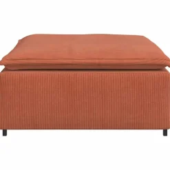 vidaXL modulær sofa fodskammel modul 100x100x48 cm rød orange