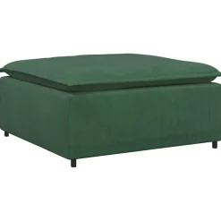 vidaXL modulær sofa fodskammel modul 100x100x48 cm mørkegrøn