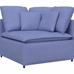 vidaXL modulsofa hjørnemodul med hynder 100 cm jeansblå
