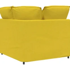 vidaXL modulsofa hjørnemodul med hynder 100 cm lysegul