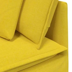 vidaXL modulsofa hjørnemodul med hynder 100 cm lysegul