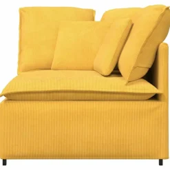 vidaXL modulsofa hjørnemodul med hynder 100 cm lysegul