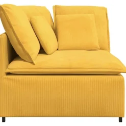 vidaXL modulsofa hjørnemodul med hynder 100 cm lysegul