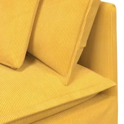 vidaXL modulsofa hjørnemodul med hynder 100 cm lysegul