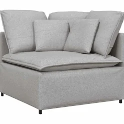 vidaXL modulsofa hjørnemodul med hynder 100 cm skygrå