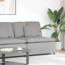vidaXL modulsofa hjørnemodul med hynder 100 cm skygrå