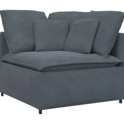 vidaXL modulsofa hjørnemodul med hynder 100 cm mørkegrå