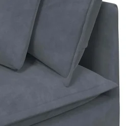vidaXL modulsofa hjørnemodul med hynder 100 cm mørkegrå