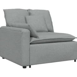 vidaXL modulsofa med hynder lysegrå
