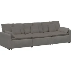 vidaXL modulsofa med hynder lysegrå