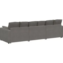 vidaXL modulsofa med hynder lysegrå