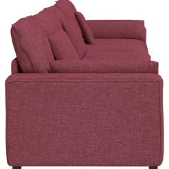 vidaXL modulsofa med hynder vinrød