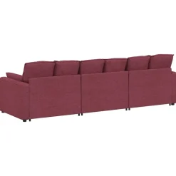 vidaXL modulsofa med hynder vinrød