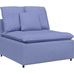 vidaXL modulsofa med hynder stof jeansblå