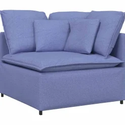 vidaXL modulsofa med hynder stof jeansblå