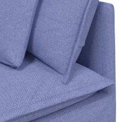 vidaXL modulsofa med hynder stof jeansblå