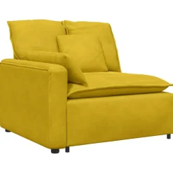 vidaXL modulsofa med hynder gul