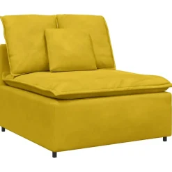 vidaXL modulsofa med hynder gul