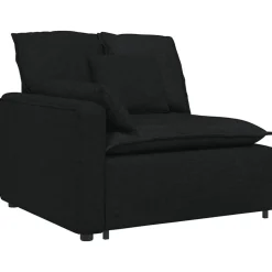 vidaXL modulsofa med hynder sort