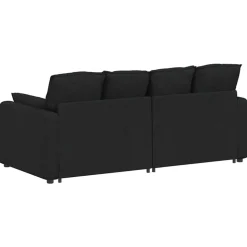 vidaXL modulsofa med hynder sort