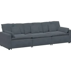 vidaXL modulsofa med hynder mørkegrå