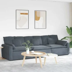 vidaXL modulsofa med hynder mørkegrå