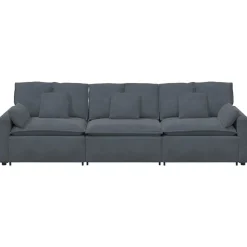 vidaXL modulsofa med hynder mørkegrå
