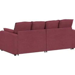 vidaXL modulsofa med hynder vinrød
