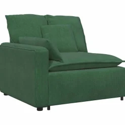 vidaXL modulsofa med hynder fløjl mørkegrøn