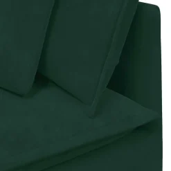 vidaXL modulsofa med hynder fløjl mørkegrøn