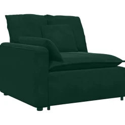 vidaXL modulsofa med hynder mørkegrøn