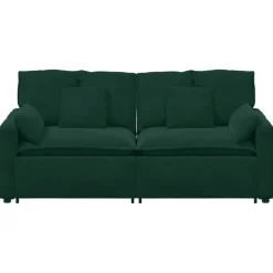 vidaXL modulsofa med hynder mørkegrøn